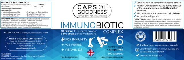 IMMUNOBIOTIC COMPLEX